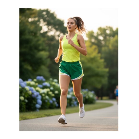 Nike women's green running shorts Dri-Fit - Picture 1 of 5